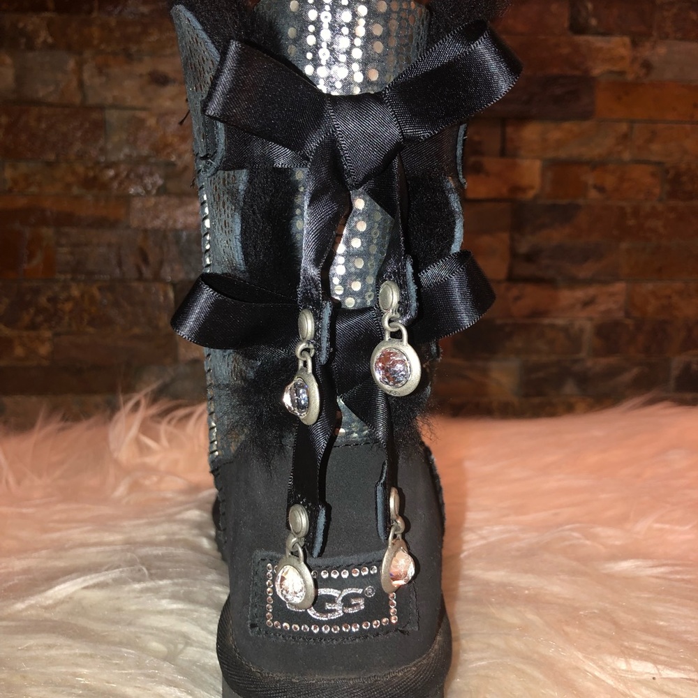 Black Swarovski Ugg Boots